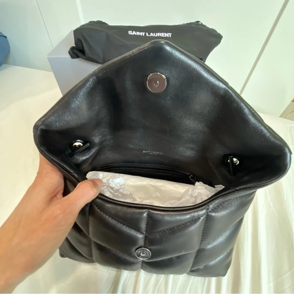Saint Laurent Black Toy Puffer Crossbody Bag - Picture 13 of 16